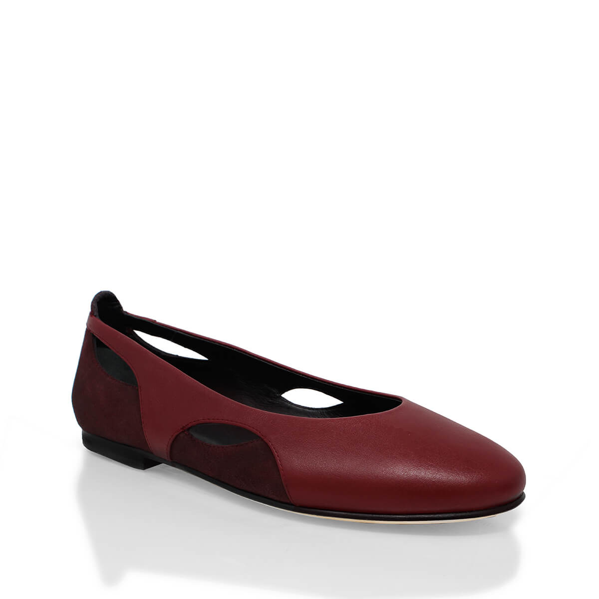 ARACELI - Vino Regina Romero Zapato Flat Balerina de Piso Para Dama en Piel