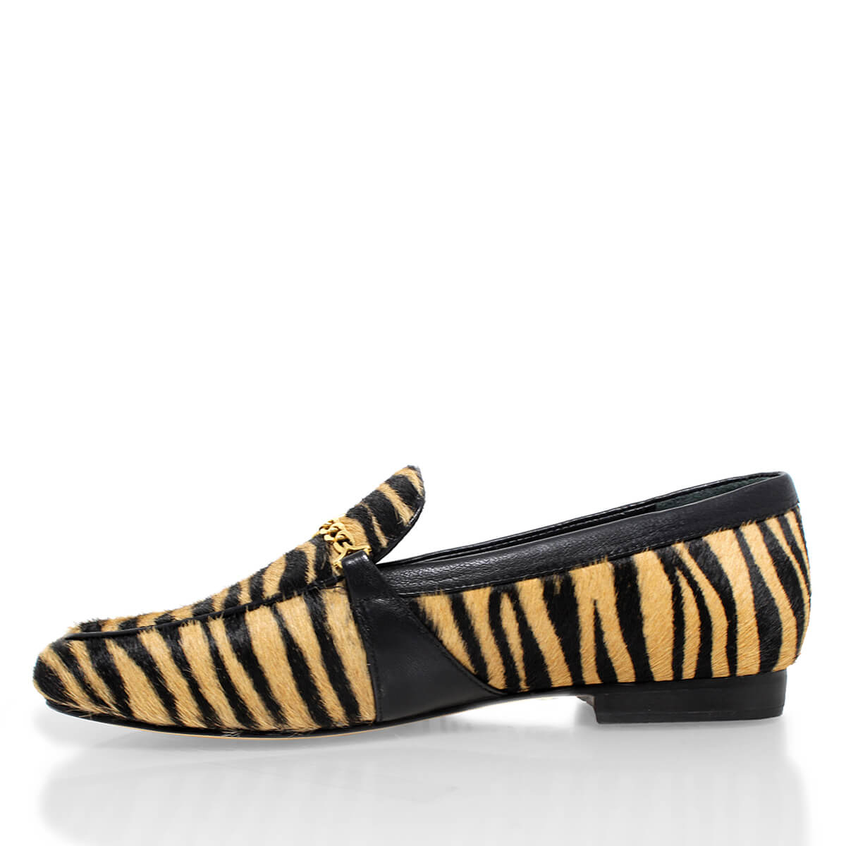 BETTY - Negro y Beige Regina Romero Zapato Mocasin de Piso Para Dama en Piel