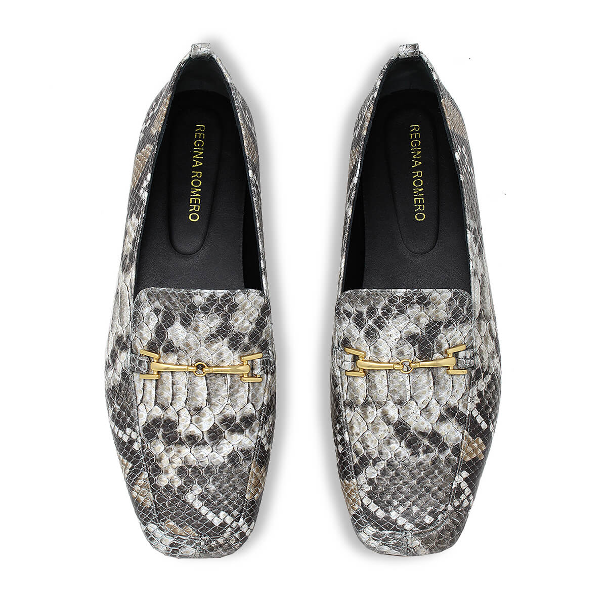 FANY - Beige Regina Romero Zapato Mocasin de Piso Para Dama en Piel