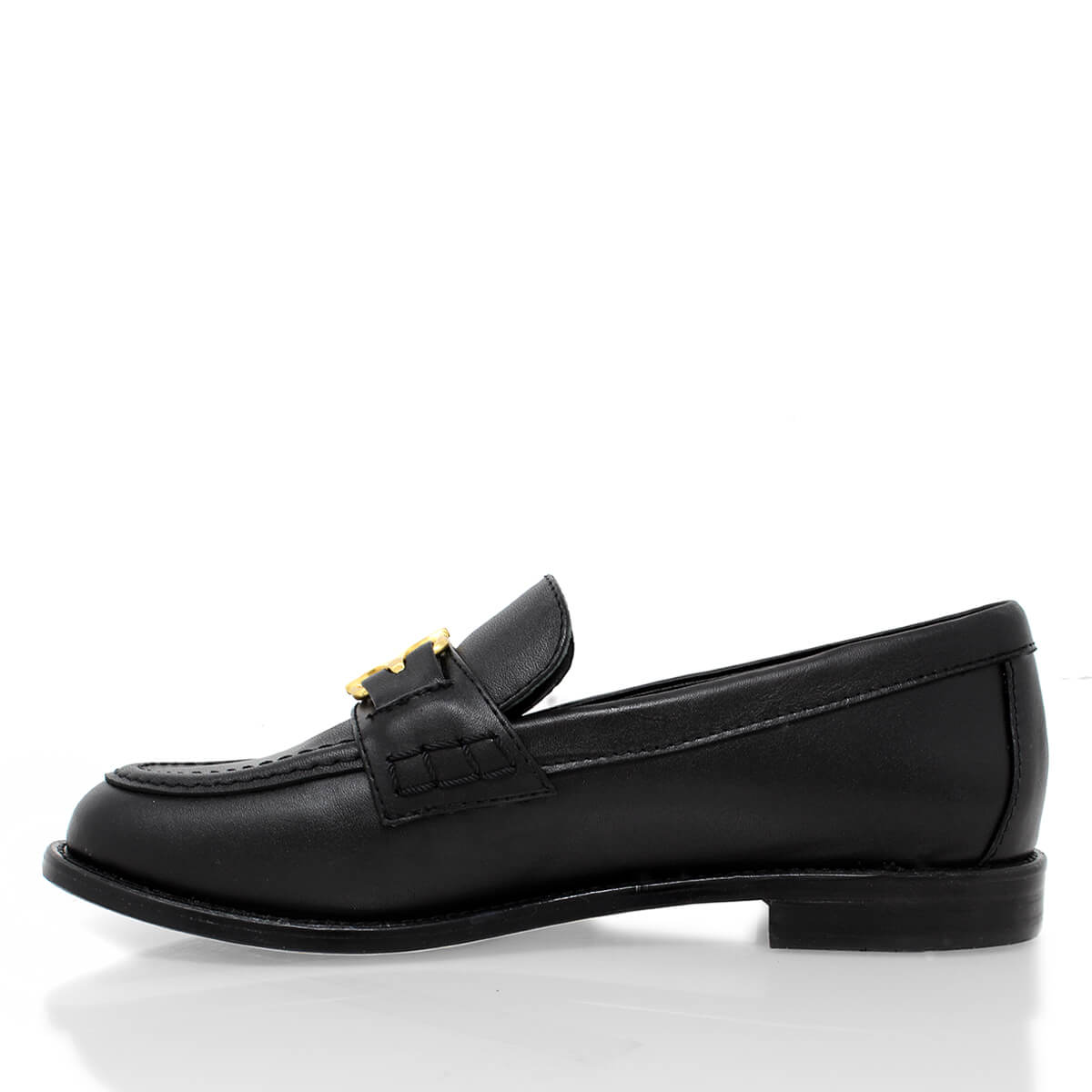 KATY - Negro Regina Romero Zapato Mocasin de Piso Para Dama en Piel
