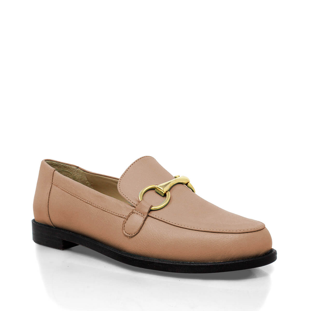 JUDY - Camel Regina Romero Zapato Mocasin de Piso Para Dama en Piel