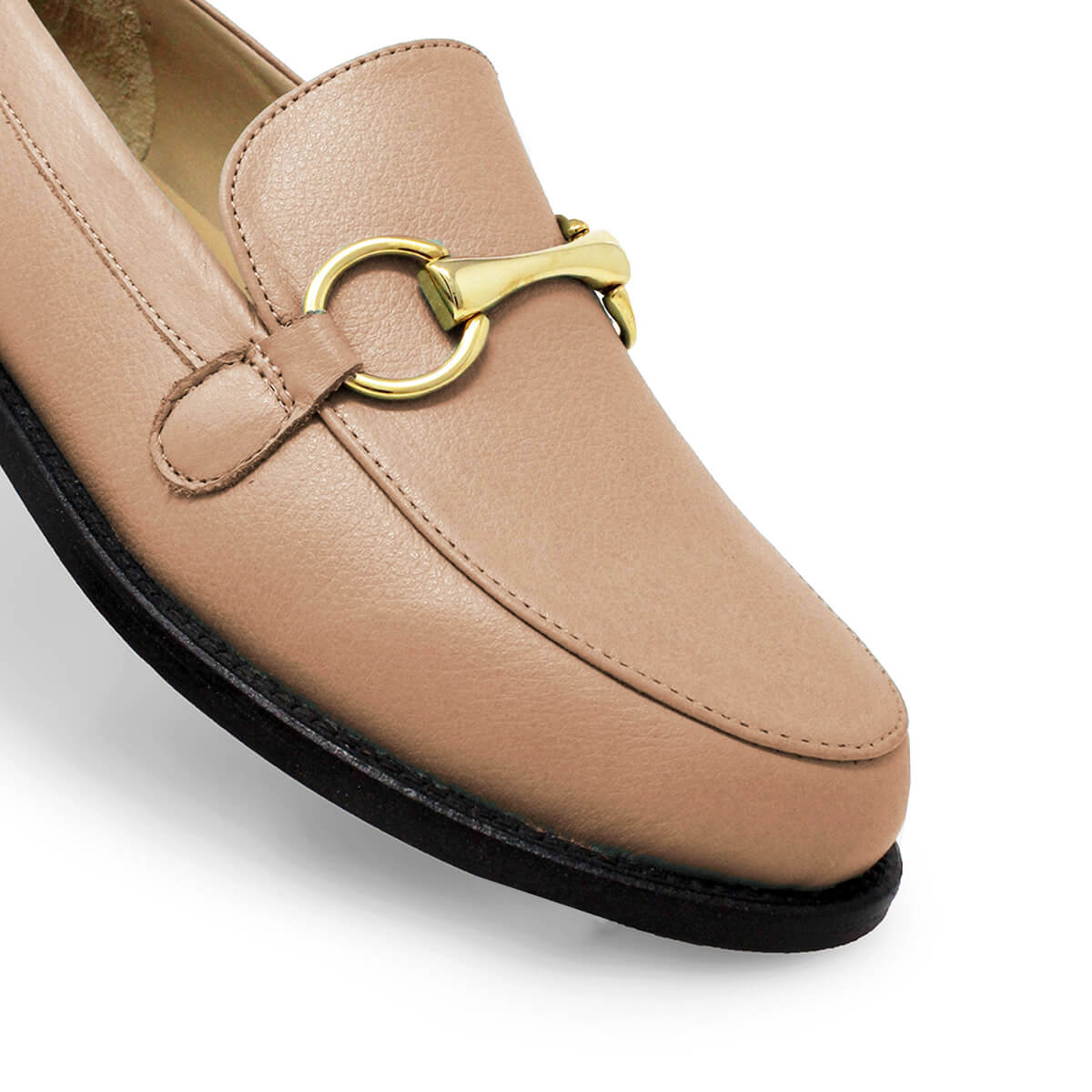 JUDY - Camel Regina Romero Zapato Mocasin de Piso Para Dama en Piel