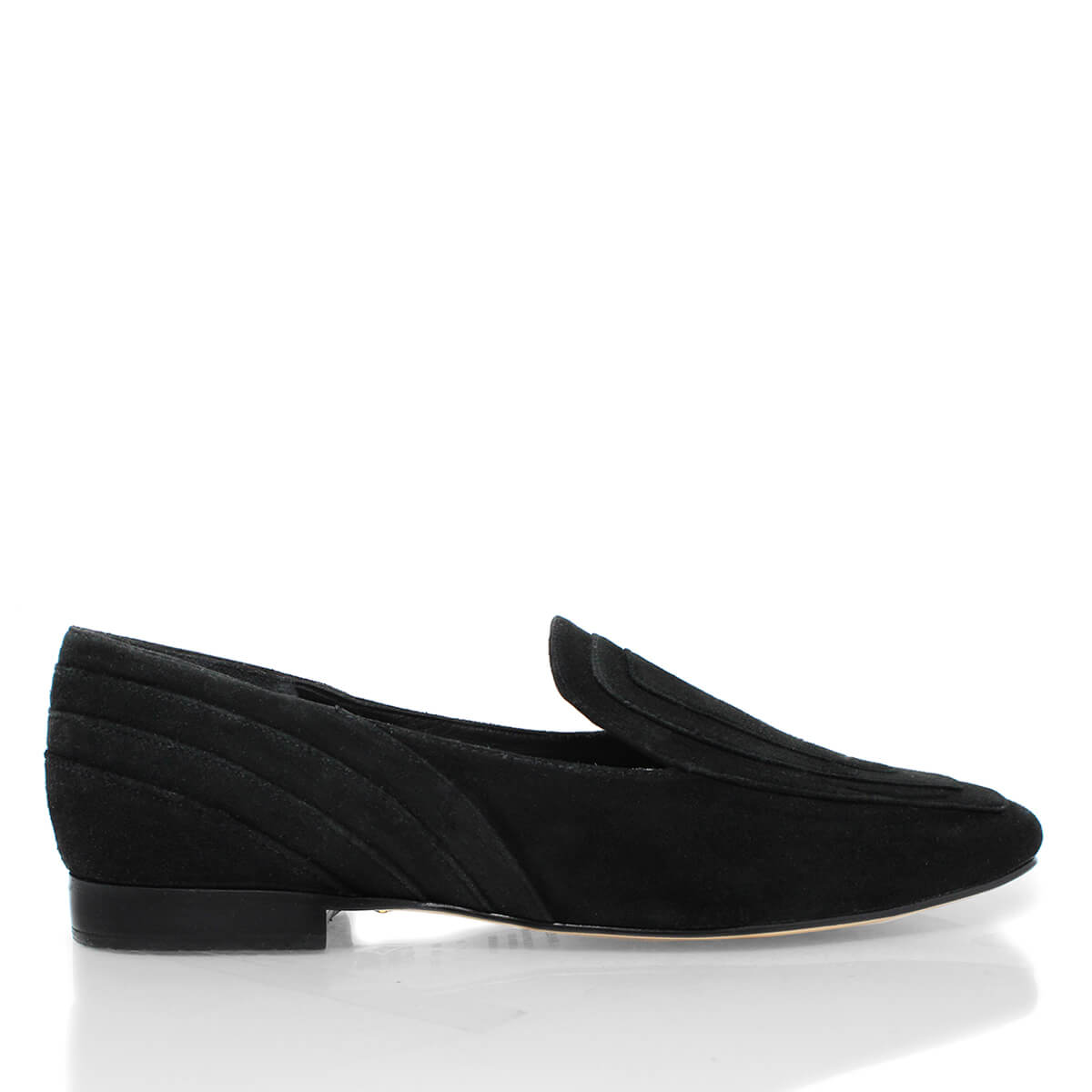 RINGS - Ante Negro Regina Romero Zapato Mocasin de Piso Para Dama en Piel