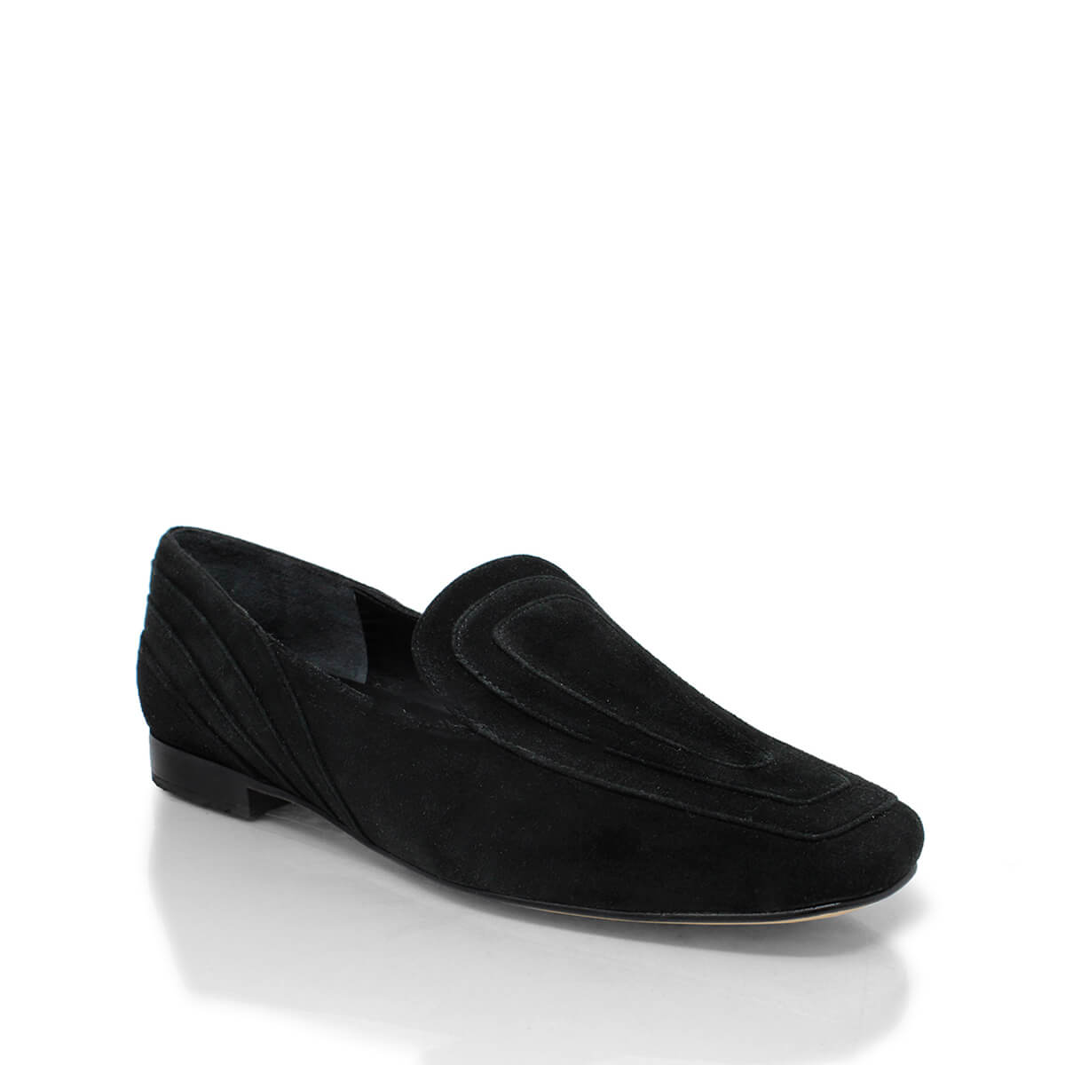 RINGS - Ante Negro Regina Romero Zapato Mocasin de Piso Para Dama en Piel