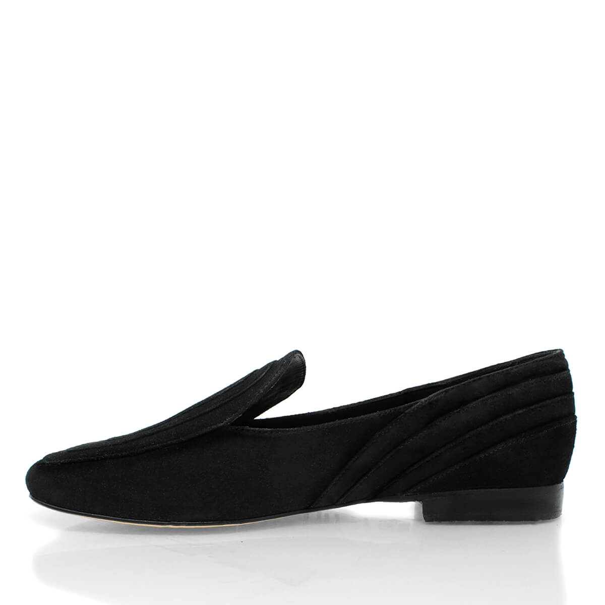 RINGS - Ante Negro Regina Romero Zapato Mocasin de Piso Para Dama en Piel