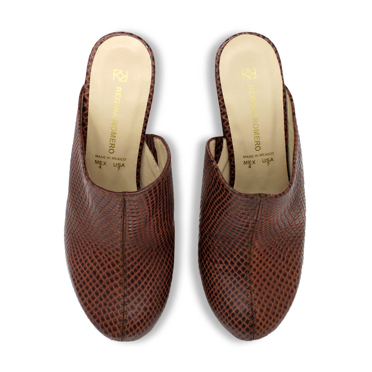 SUZETTE 135 - Tan Regina Romero Zapato Plataforma Tacon Alto Para Dama en Piel