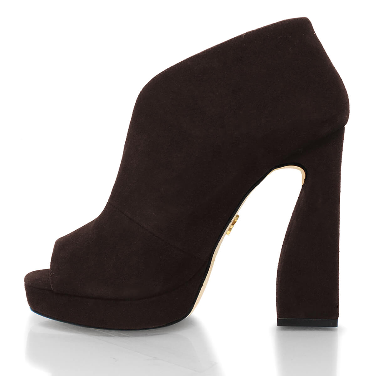 ZAIS 125 - Ante Cafe Regina Romero Zapato Sandalia Plataforma Tacon Alto Para Dama en Piel