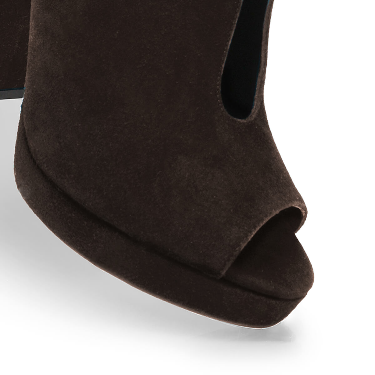ZAIS 125 - Ante Cafe Regina Romero Zapato Sandalia Plataforma Tacon Alto Para Dama en Piel