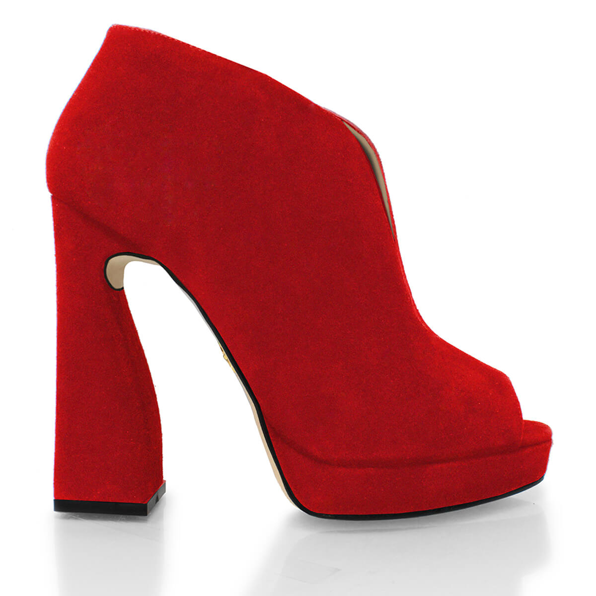 ZAIS 125 - Suede Carmin Regina Romero High Heel Platform Sandal Shoe for Women in Leather