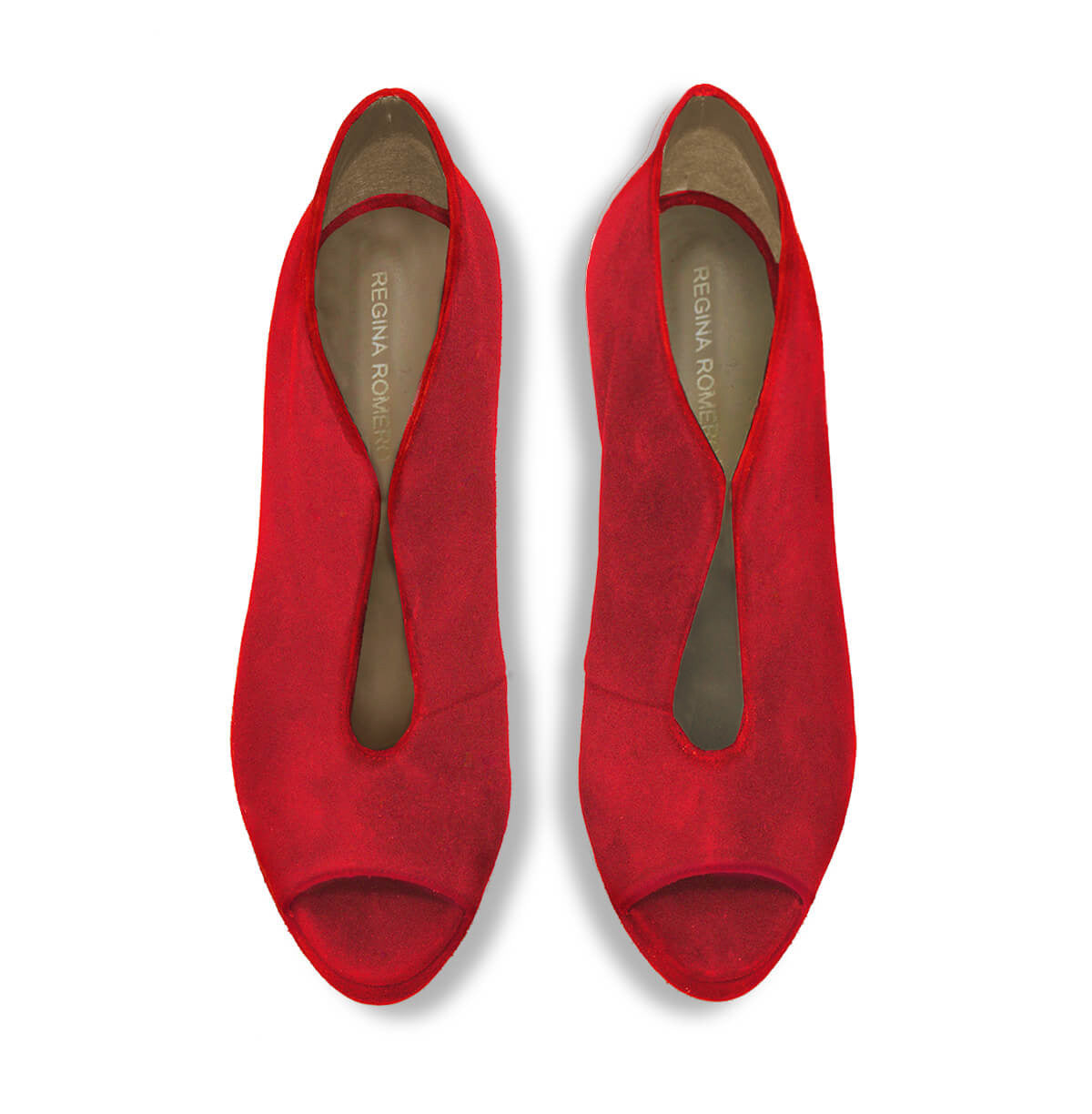ZAIS 125 - Suede Carmin Regina Romero High Heel Platform Sandal Shoe for Women in Leather