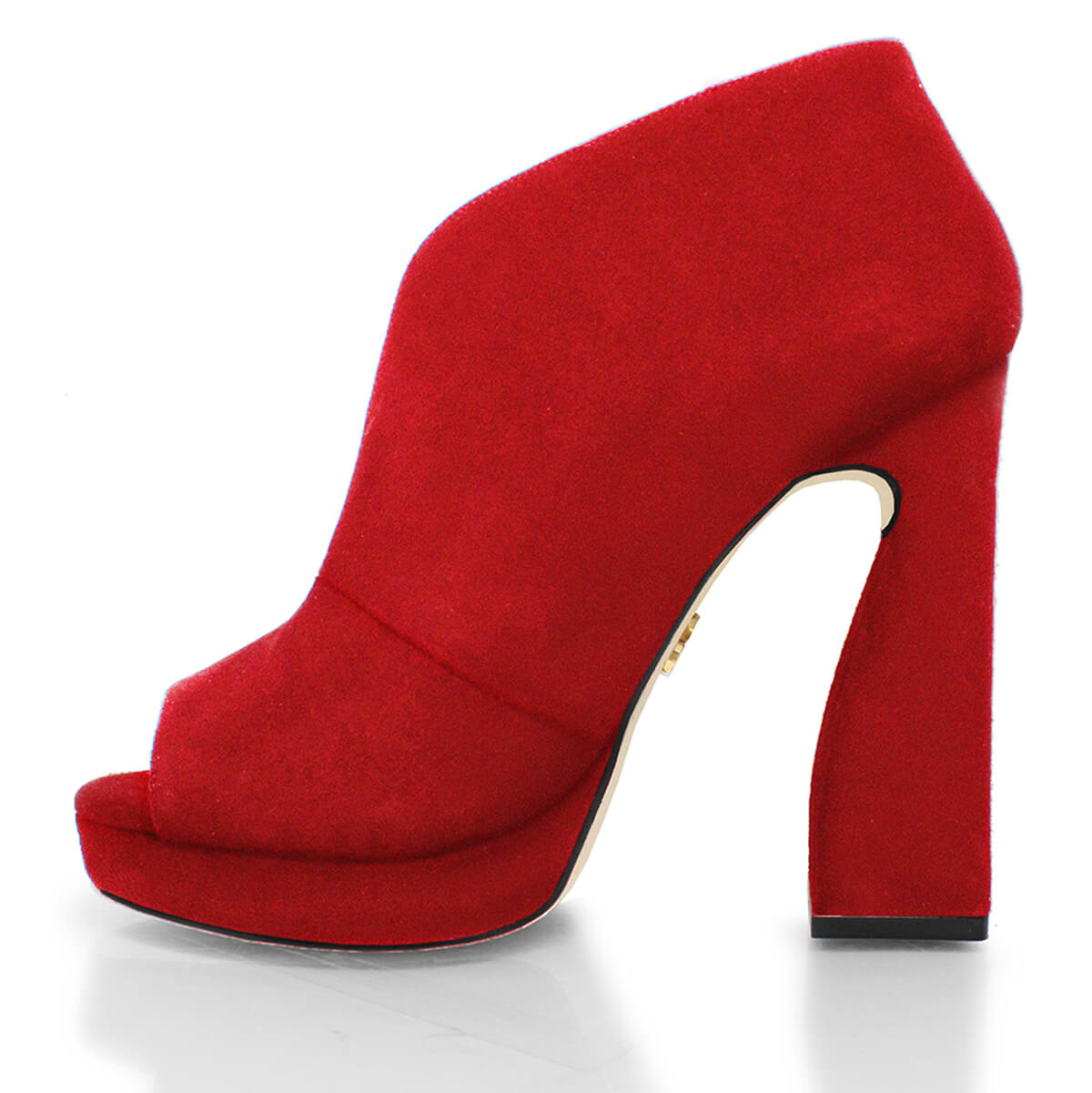 ZAIS 125 - Suede Carmin Regina Romero High Heel Platform Sandal Shoe for Women in Leather