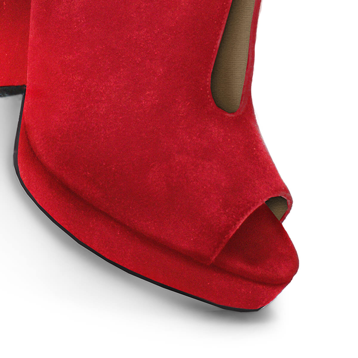 ZAIS 125 - Suede Carmin Regina Romero High Heel Platform Sandal Shoe for Women in Leather