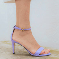 CLAUDINE 85 - Lila Regina Romero Zapato Sandalia Zapatilla Tacon Alto Para Dama en Piel