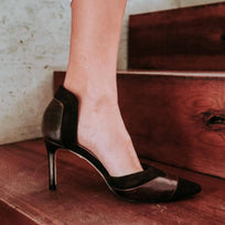 RANIA 75 - Cafe Regina Romero Zapato Zapatilla Tacon Alto Para Dama en Piel