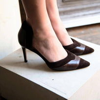 RANIA 75 - Cafe Regina Romero Zapato Zapatilla Tacon Alto Para Dama en Piel