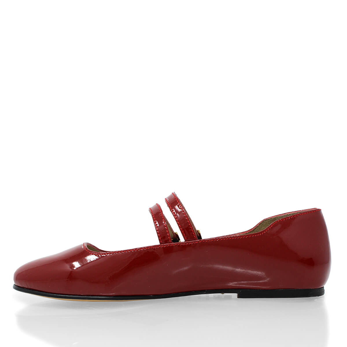 VIOLET - Charol Cherry Regina Romero Zapato Flat Balerina de Piso Para Dama en Piel