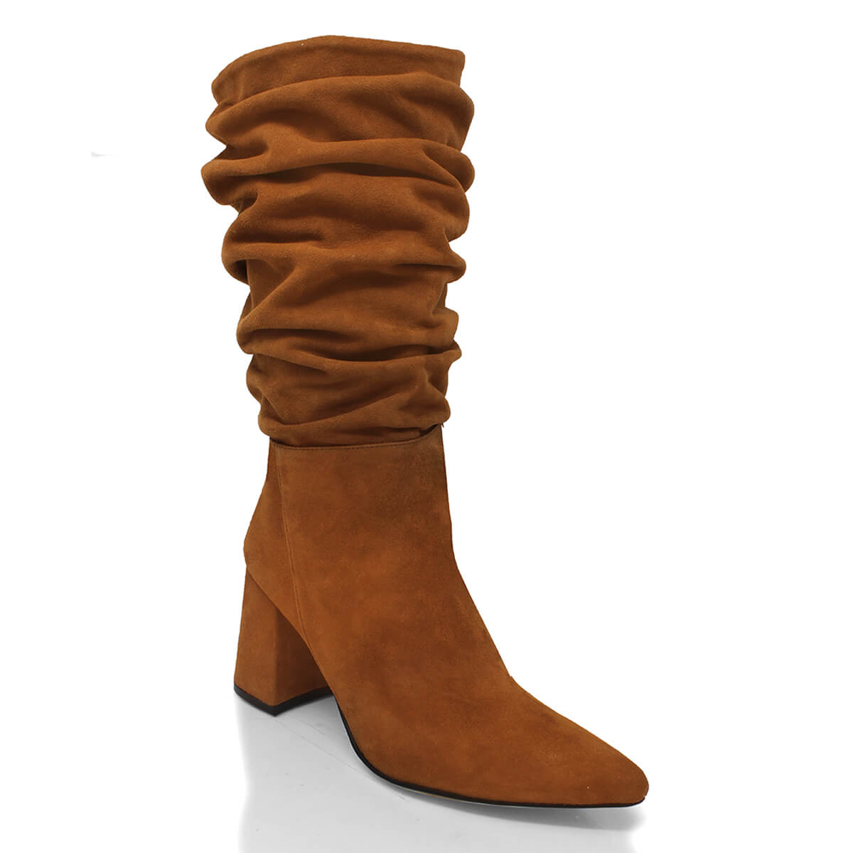 CASANDRA 75 - Tan Regina Romero Zapato Bota Botin Tacon Alto Para Dama en Piel