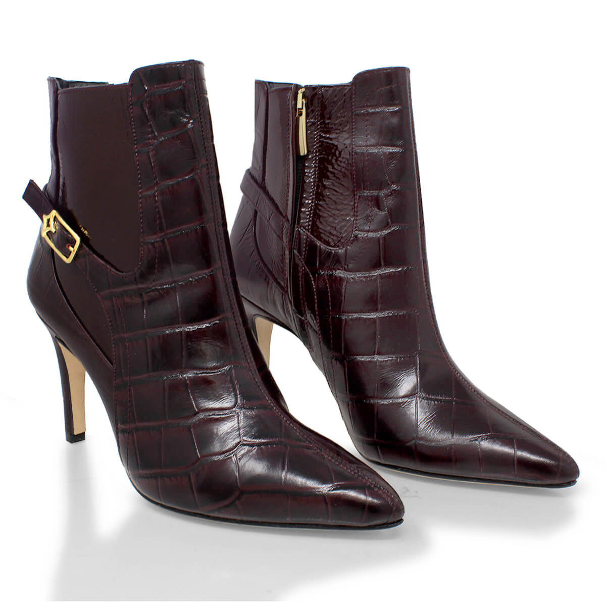 TIZIANA 85 - Vino Regina Romero Zapato Bota Botin Tacon Alto Para Dama en Piel