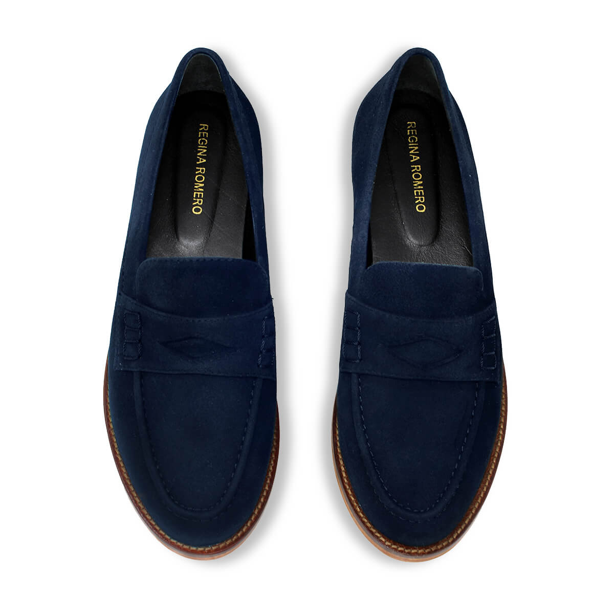 ALBERTA - Black Regina Romero Leather Flat Moccasin for Lady