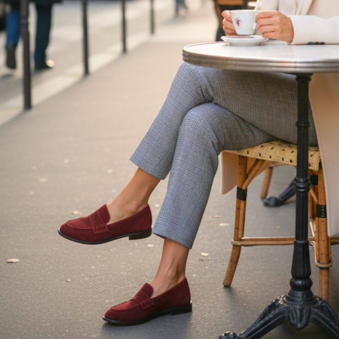 PENNY - Ante Vino Regina Romero Zapato Mocasin de Piso Para Dama en Piel