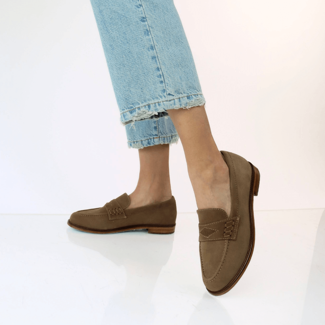 PENNY - Ante Topo Regina Romero Zapato Mocasin de Piso Para Dama en Piel