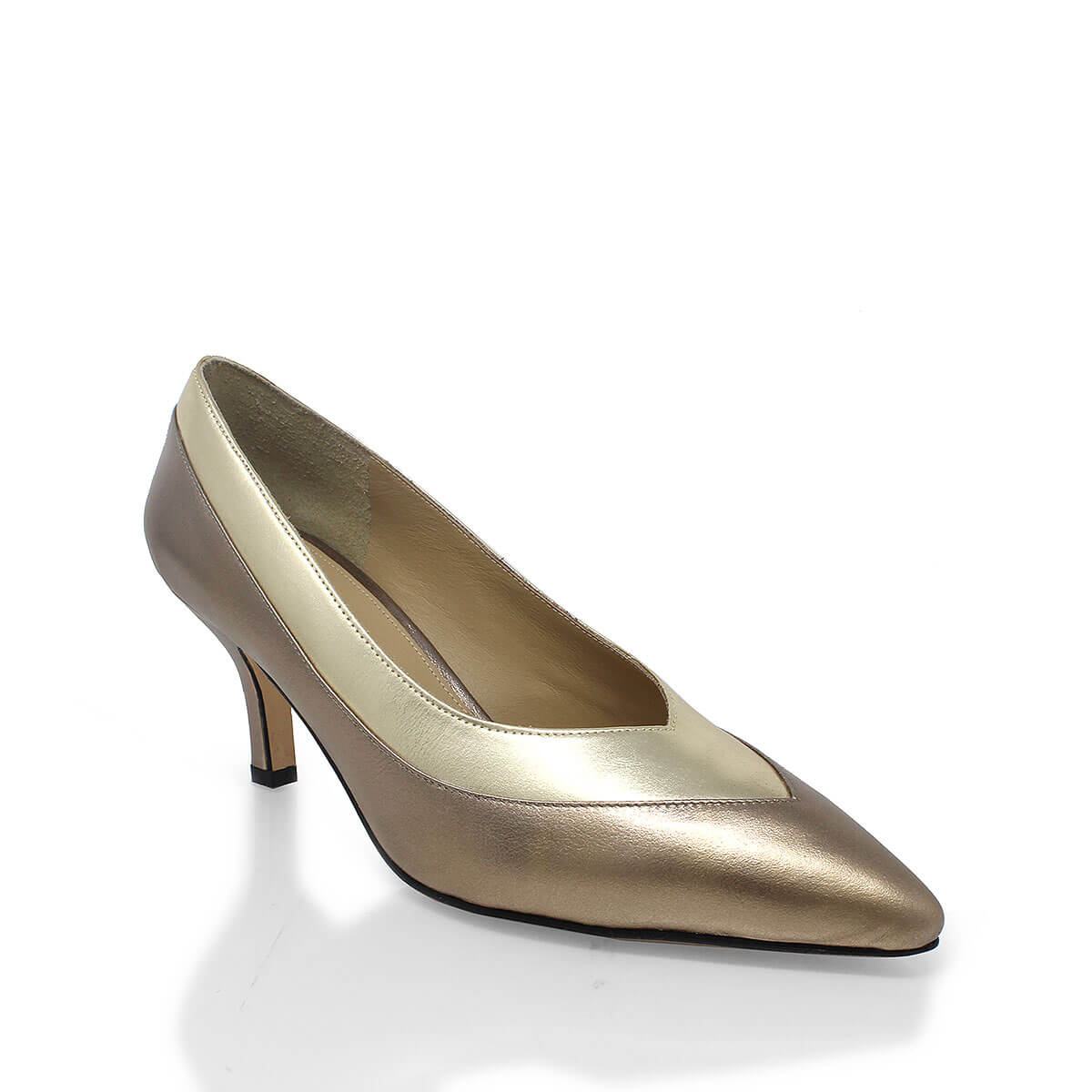 FIUME 60 - Multimetal Regina Romero Zapato Sandalia Zapatilla Tacon Bajo Para Dama en Piel