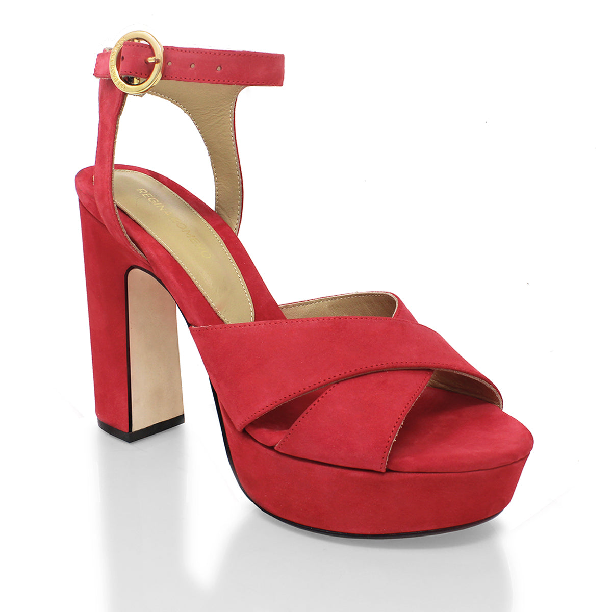 VENUS 120 - Geranio Regina Romero Zapato Sandalia Plataforma Tacon Alto Para Dama en Piel