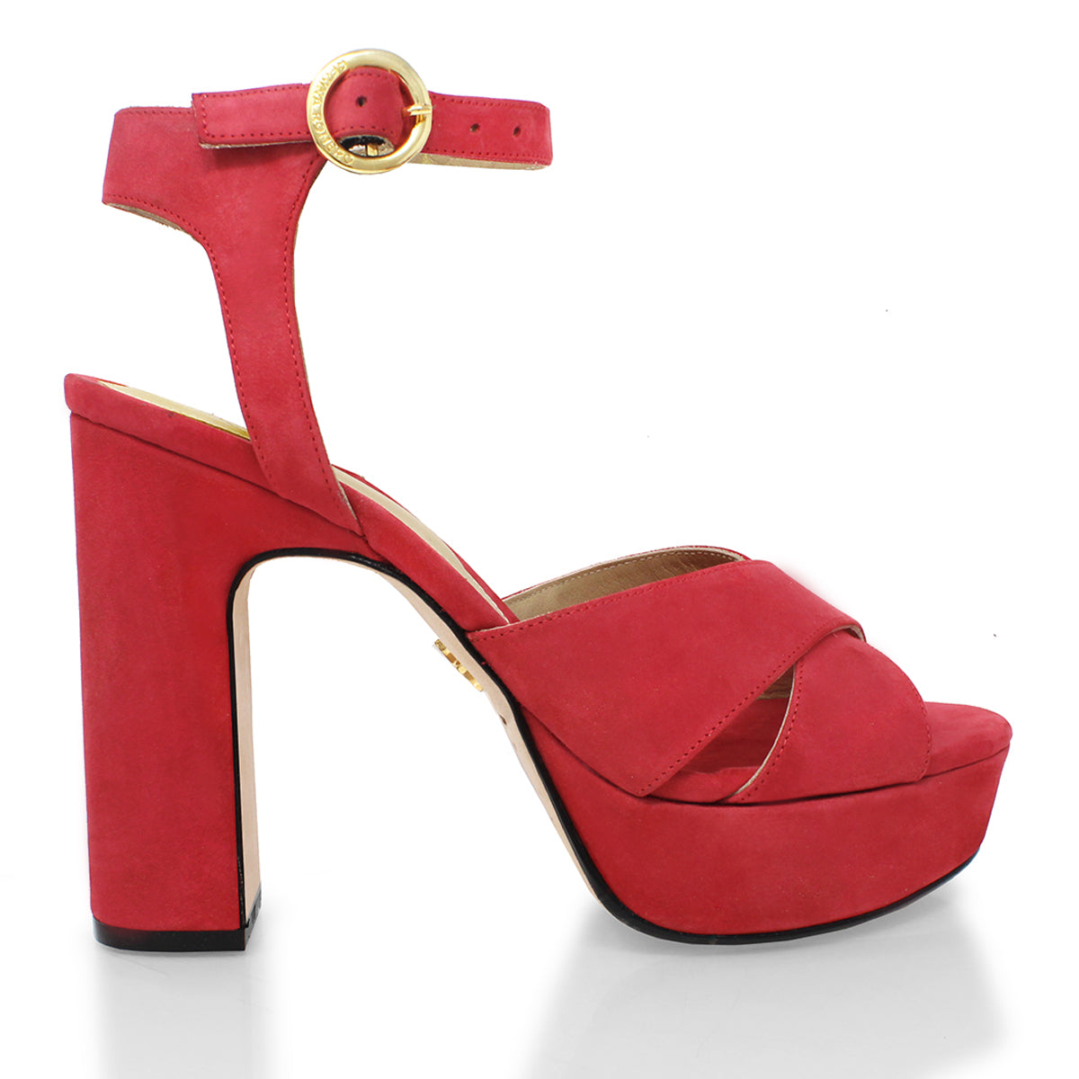 VENUS 120 - Geranio Regina Romero Zapato Sandalia Plataforma Tacon Alto Para Dama en Piel