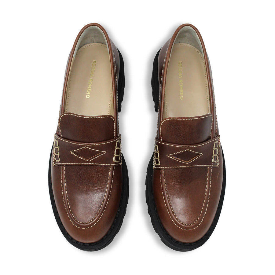 QUINN - Tan Regina Romero Zapato Tenis Urbano Sport Para Dama en Piel