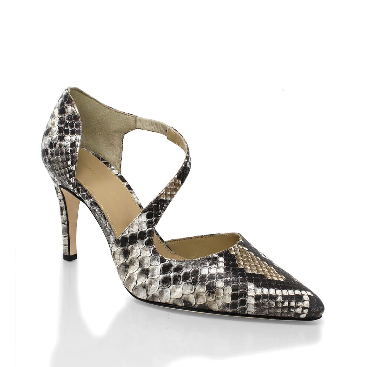 ANTHEA 85 - Beige Regina Romero Zapato Zapatilla Tacon Alto Para Dama en Piel