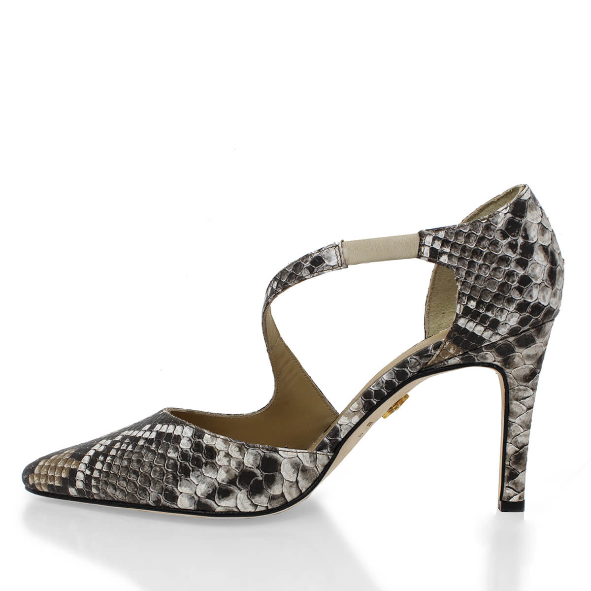 ANTHEA 85 - Beige Regina Romero Zapato Zapatilla Tacon Alto Para Dama en Piel