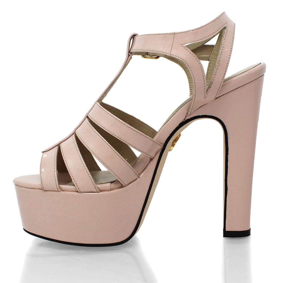 ROMI 135 - Rosa Cuarzo Regina Romero Zapato Sandalia Plataforma Tacon Alto Para Dama en Piel