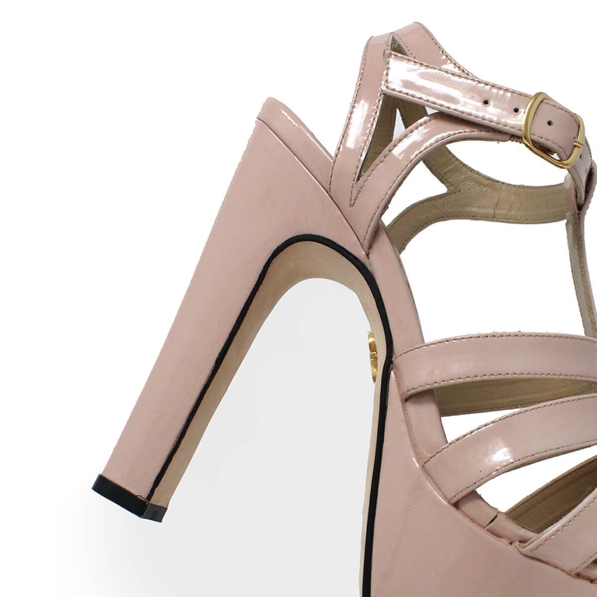 ROMI 135 - Rosa Cuarzo Regina Romero Zapato Sandalia Plataforma Tacon Alto Para Dama en Piel
