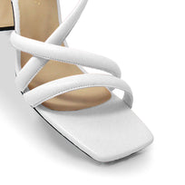 MIA 100 - Blanco Regina Romero Zapato Sandalia Zapatilla Tacon Alto Para Dama en Piel