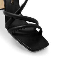 MIA 100 - Negro Regina Romero Zapato Sandalia Zapatilla Tacon Alto Para Dama en Piel