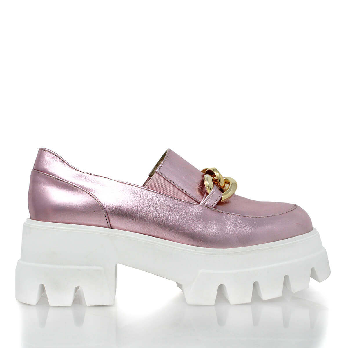 RAQUEL 65 - Rosa Metalico Regina Romero Zapato Tenis Urbano Sport Para Dama en Piel