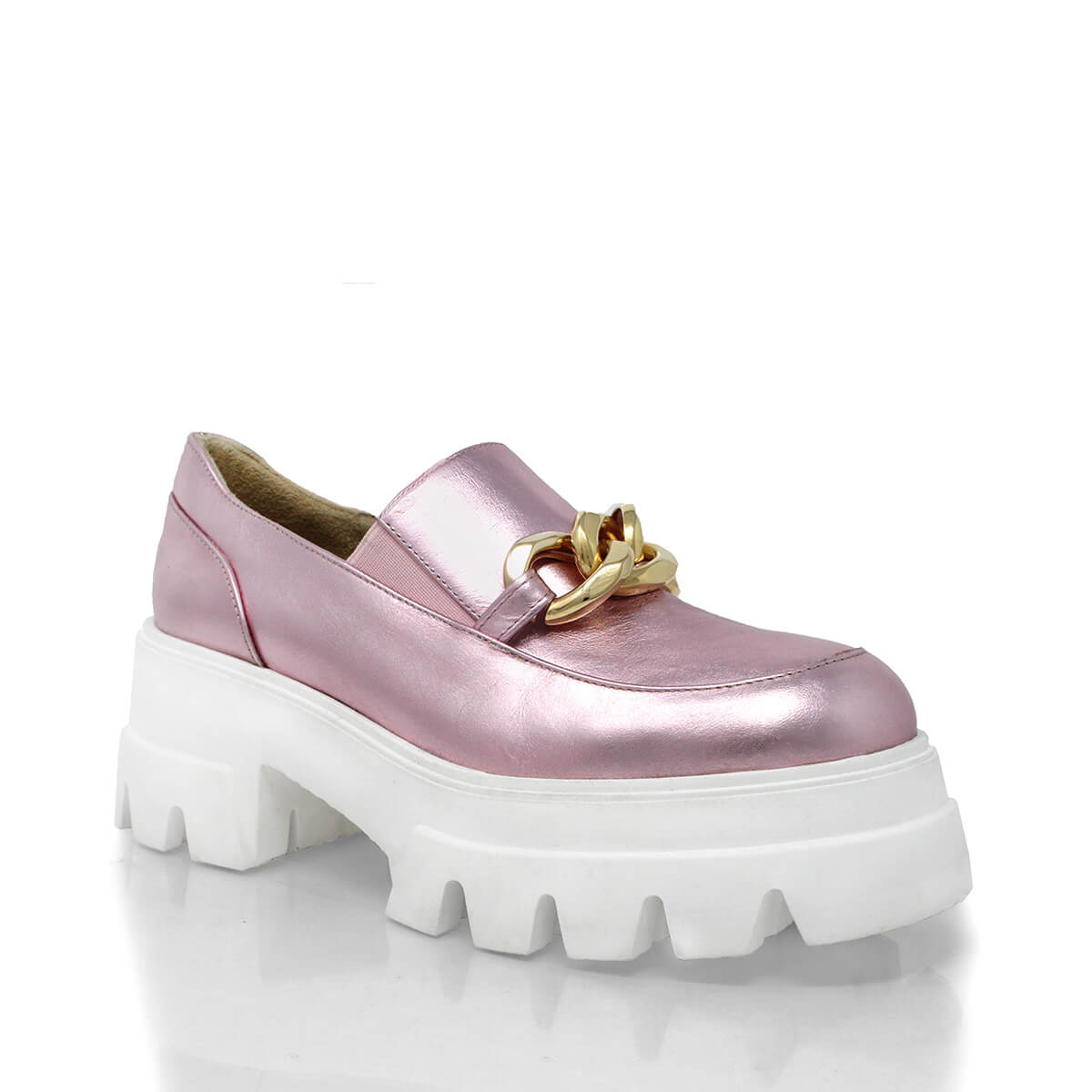RAQUEL 65 - Rosa Metalico Regina Romero Zapato Tenis Urbano Sport Para Dama en Piel