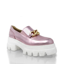 RAQUEL 65 - Rosa Metalico Regina Romero Zapato Tenis Urbano Sport Para Dama en Piel