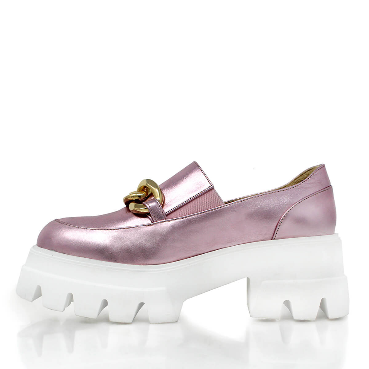 RAQUEL 65 - Rosa Metalico Regina Romero Zapato Tenis Urbano Sport Para Dama en Piel