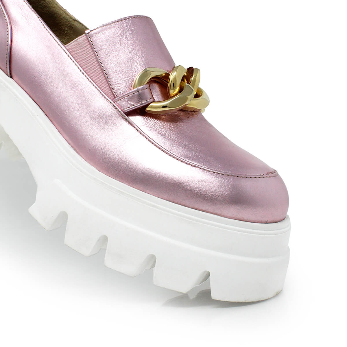 RAQUEL 65 - Rosa Metalico Regina Romero Zapato Tenis Urbano Sport Para Dama en Piel
