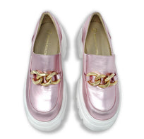 RAQUEL 65 - Rosa Metalico Regina Romero Zapato Tenis Urbano Sport Para Dama en Piel