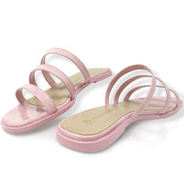 CILIA - Charol Rosa Claro Regina Romero Zapato Sandalia de Piso Para Dama en Piel