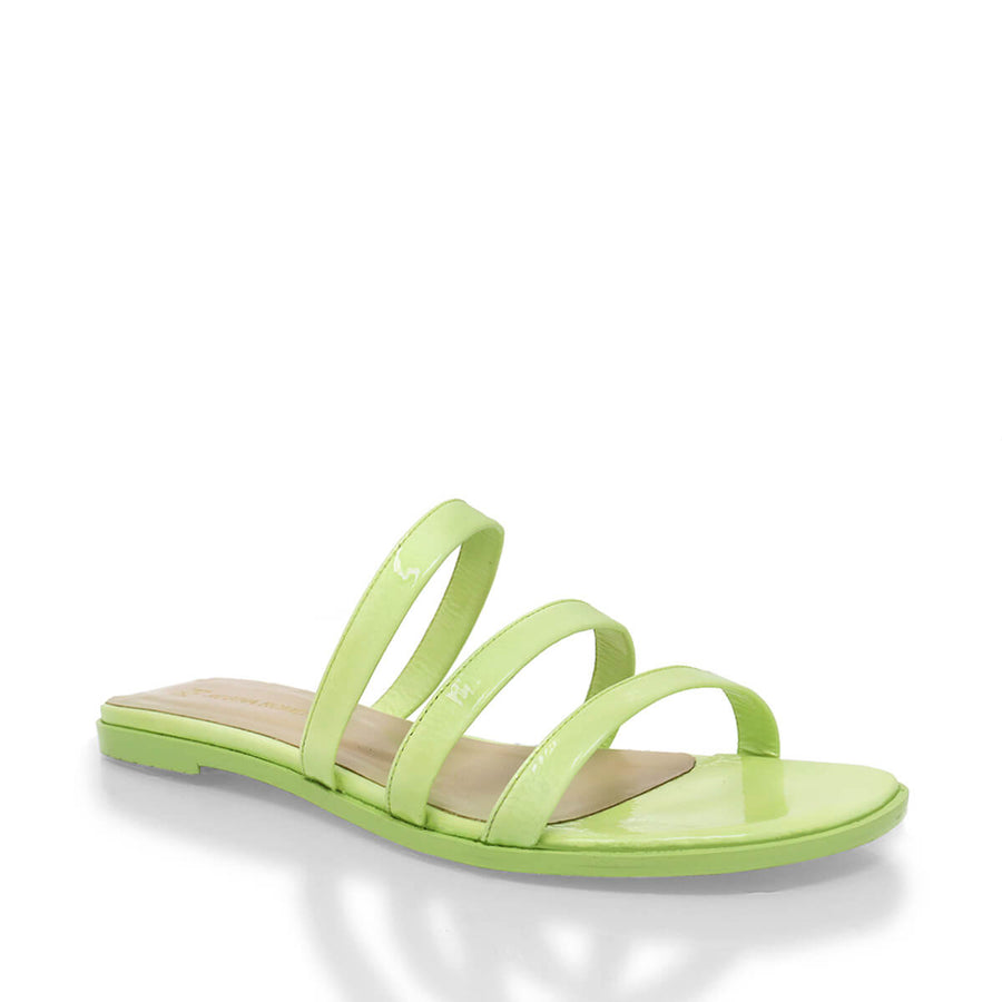 CILIA - Charol Menta Regina Romero Zapato Sandalia de Piso Para Dama en Piel
