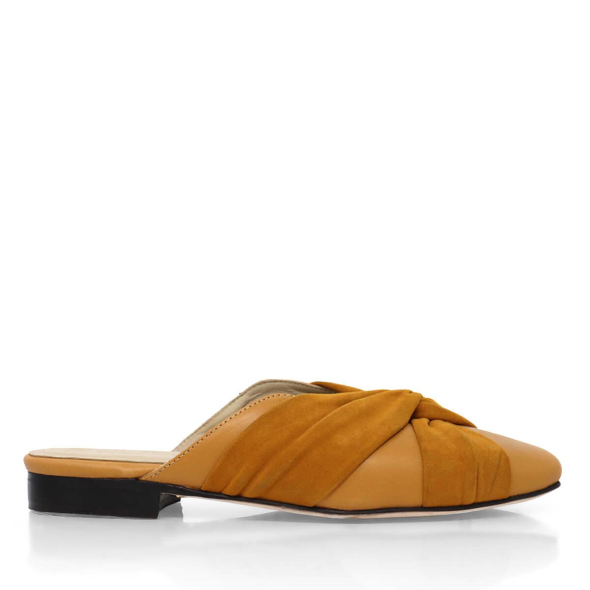 GISELLE - Mostaza Regina Romero Zapato Flat Balerina de Piso Para Dama en Piel