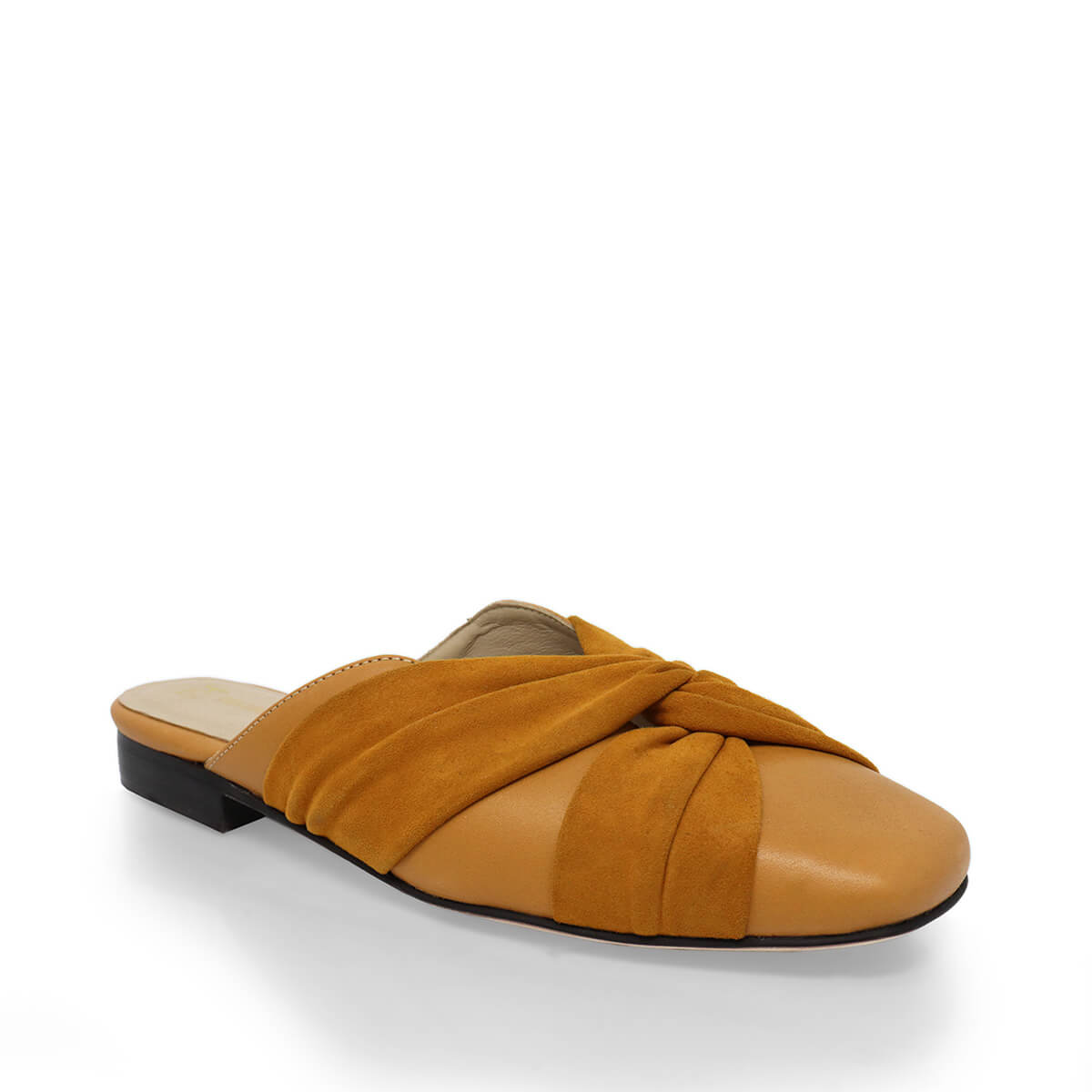 GISELLE - Mostaza Regina Romero Zapato Flat Balerina de Piso Para Dama en Piel