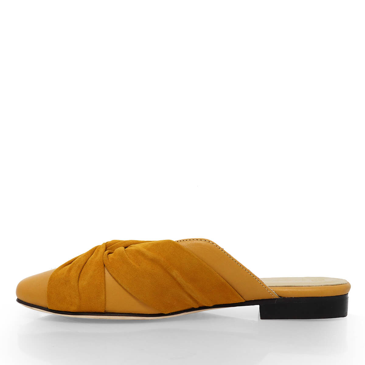GISELLE - Mostaza Regina Romero Zapato Flat Balerina de Piso Para Dama en Piel