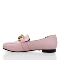 ALINE - Charol Rosa Regina Romero Zapato Mocasin de Piso Para Dama en Piel