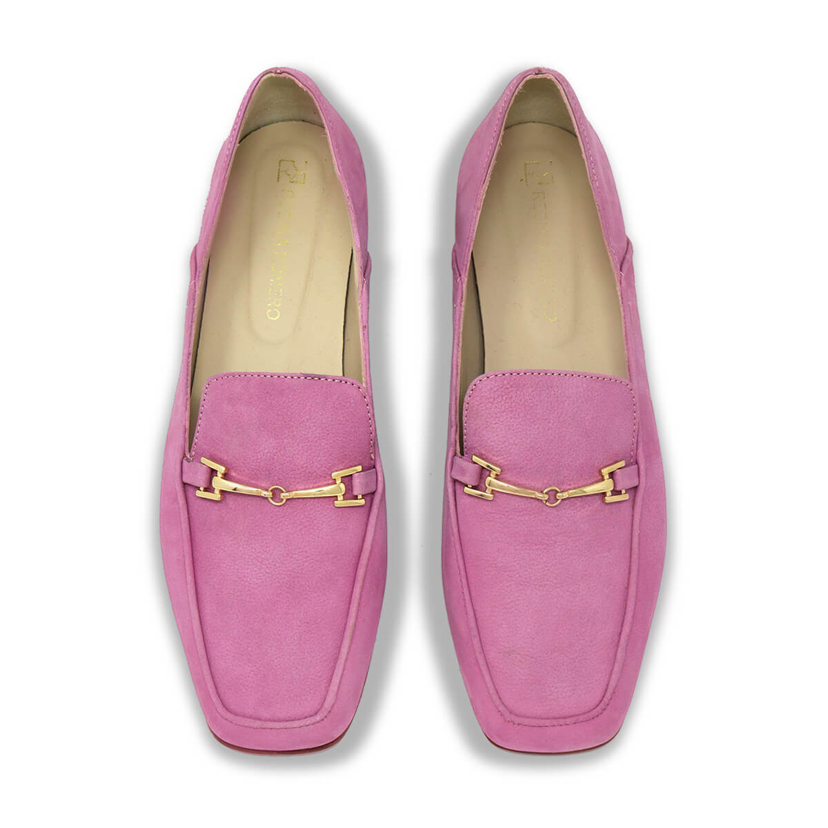 LUA - Rosa Regina Romero Zapato Mocasin de Piso Para Dama en Piel