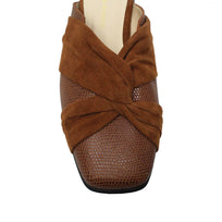 GISELLE - Nuez Regina Romero Flat Ballerina Floor Shoe for Women in Leather