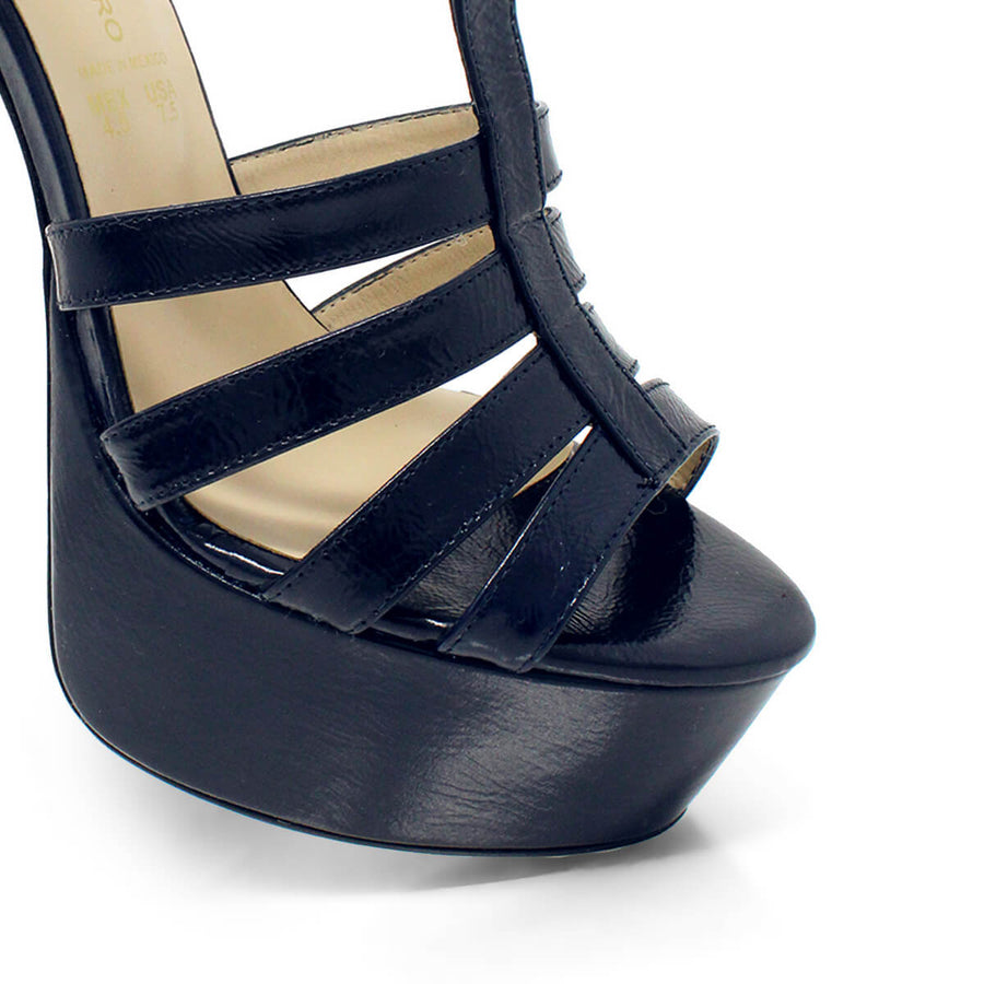 ROMI 135 - Light Pink Regina Romero High Heel Platform Sandal Shoe for Lady in Leather